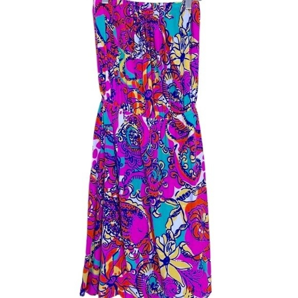 Lilly Pulitzer XS Dress Strapless Windsor Atwood Sea And Be Seen
